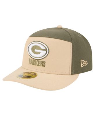 New Era - Men's&nbsp;Light Beige/Olive Green Bay Packers Two-Tone Color Pack Split Panel 59FIFTY Fitted Hat
