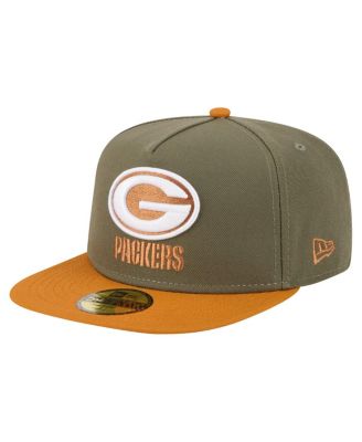 New Era - Men's&nbsp;Olive/Brown Green Bay Packers Color Pack A-Frame 59FIFTY Fitted Hat
