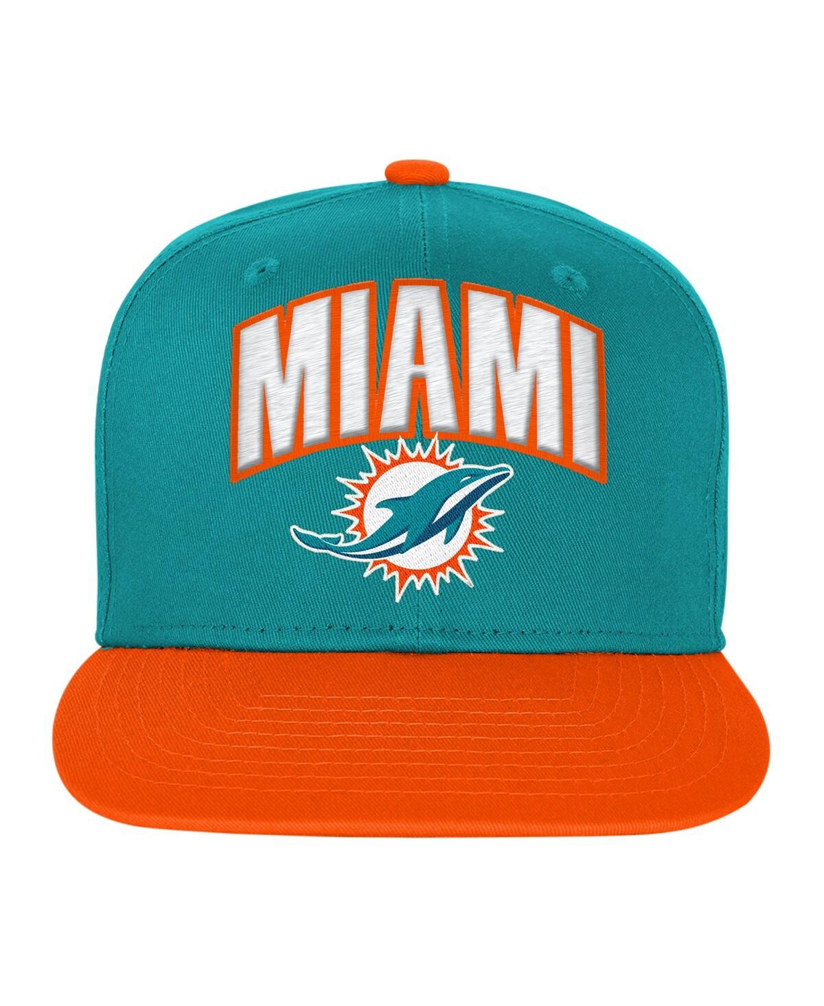 Outerstuff Preschool Aqua Miami Dolphins Essentials Adjustable Hat In Green
