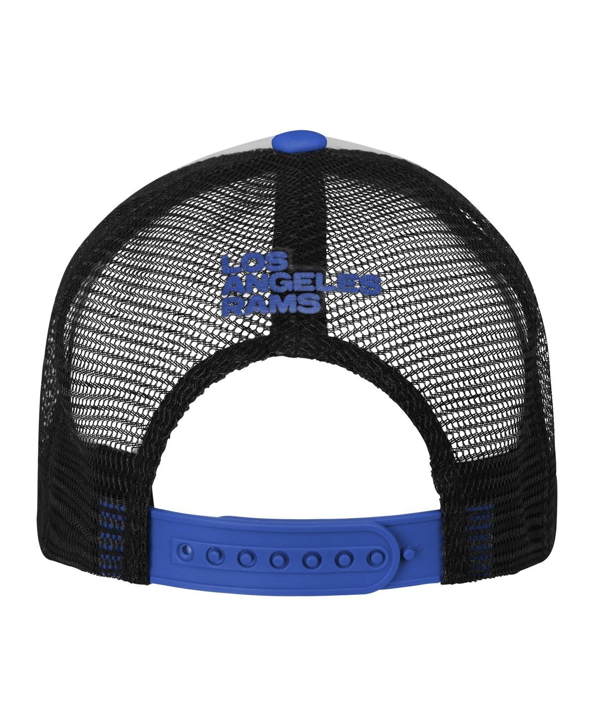 Outerstuff Big Boys And Girls White/royal Los Angeles Rams Essentials Trucker Adjustable Hat In Multi