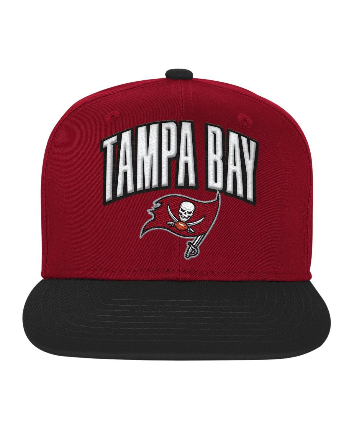 Outerstuff Big Boys And Girls Red Tampa Bay Buccaneers Essentials Adjustable Hat In Multi