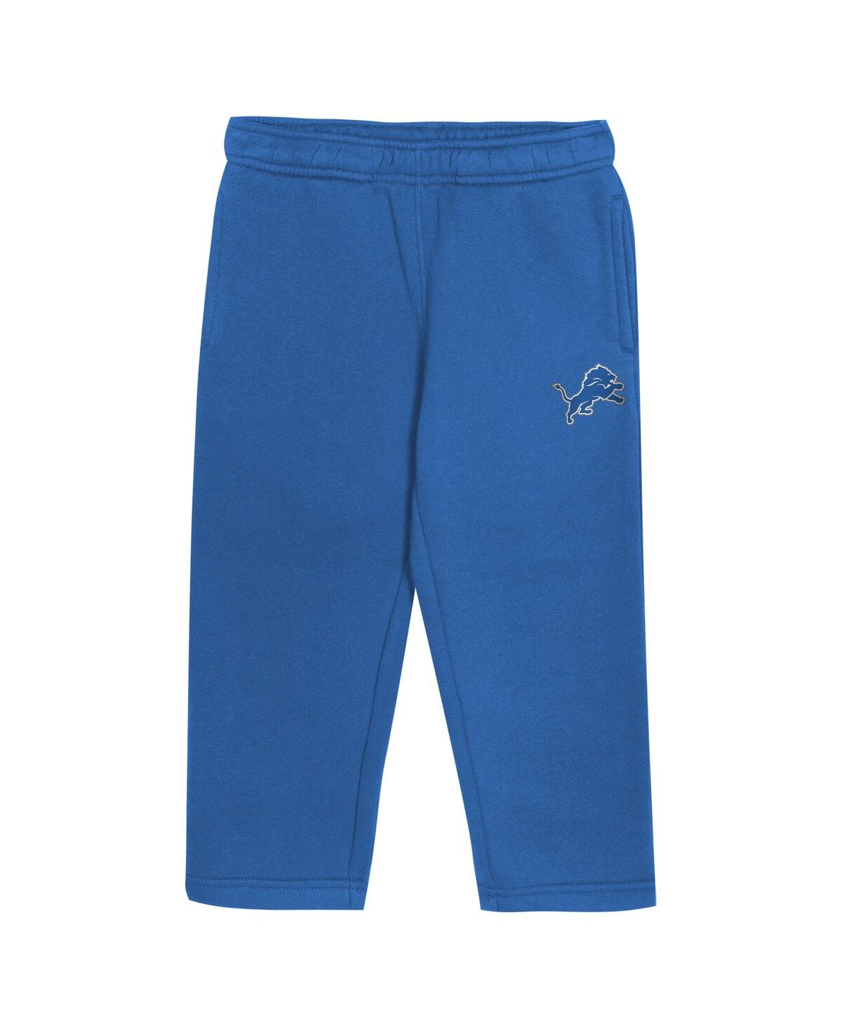 Outerstuff Toddler Blue Detroit Lions Lineman Fleece Hoodie And Pants Set In Blue