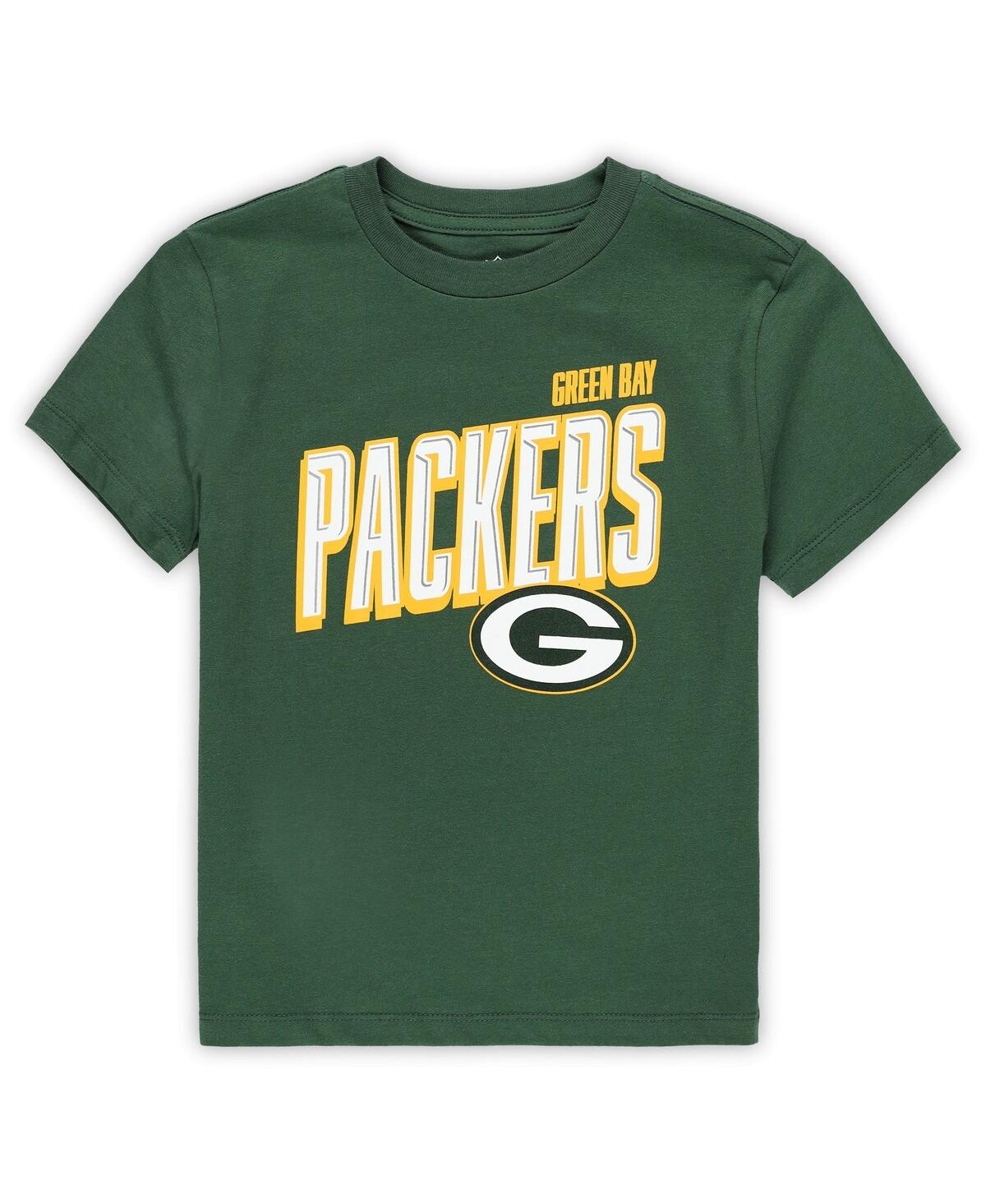 Outerstuff Preschool  Green Bay Packers The Mix Combo T-shirt Set In Green