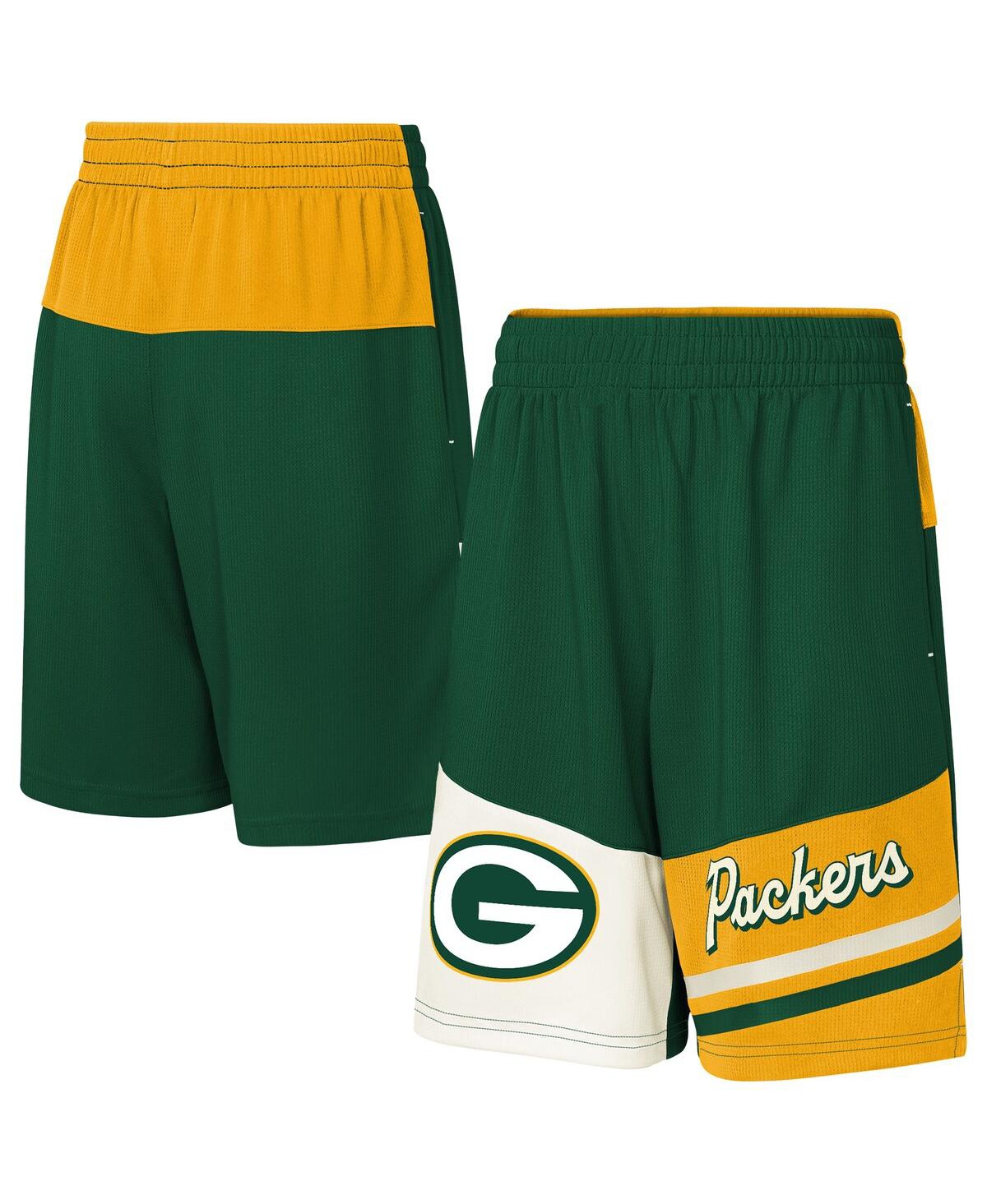 Outerstuff Big Boys And Girls Green Bay Packers Fandemonium Mesh Shorts In Multi