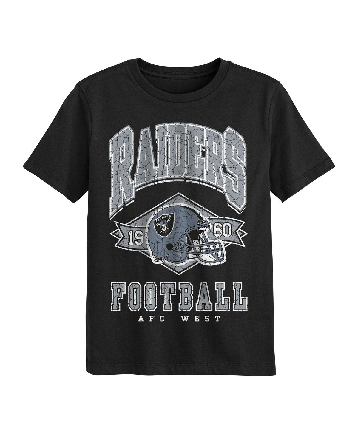 Outerstuff Preschool Black Las Vegas Raiders Kick Off T-shirt In Black