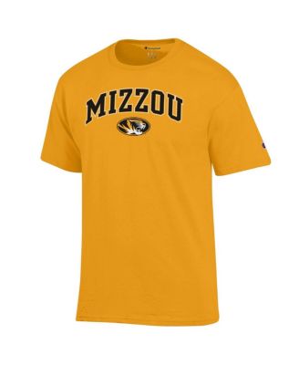 Men's Gold Missouri Tigers Arch Over Logo T-Shirt