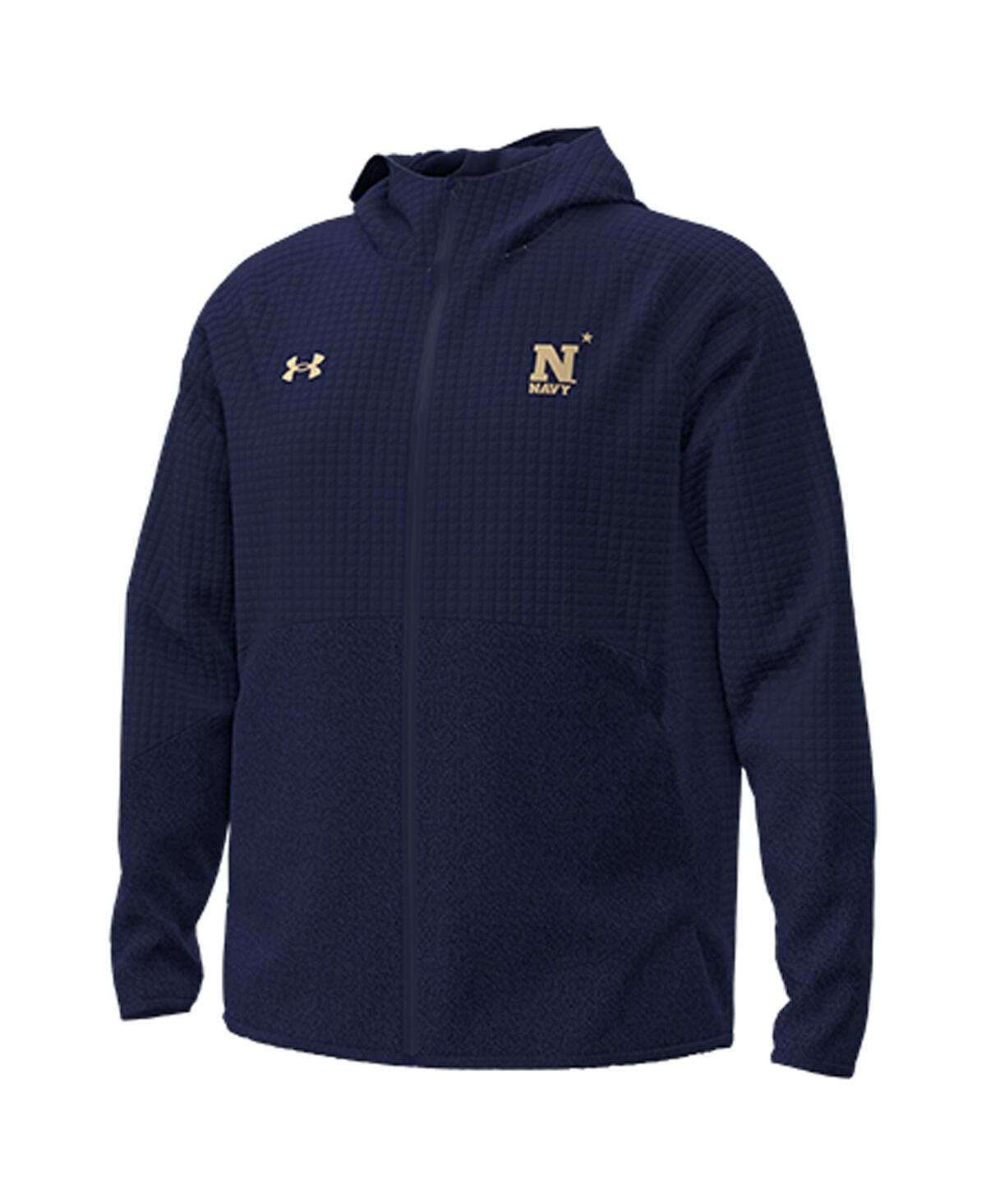 Under Armour Men's Navy Midshipmen Unstoppable Raglan Full-zip Jacket In Blue