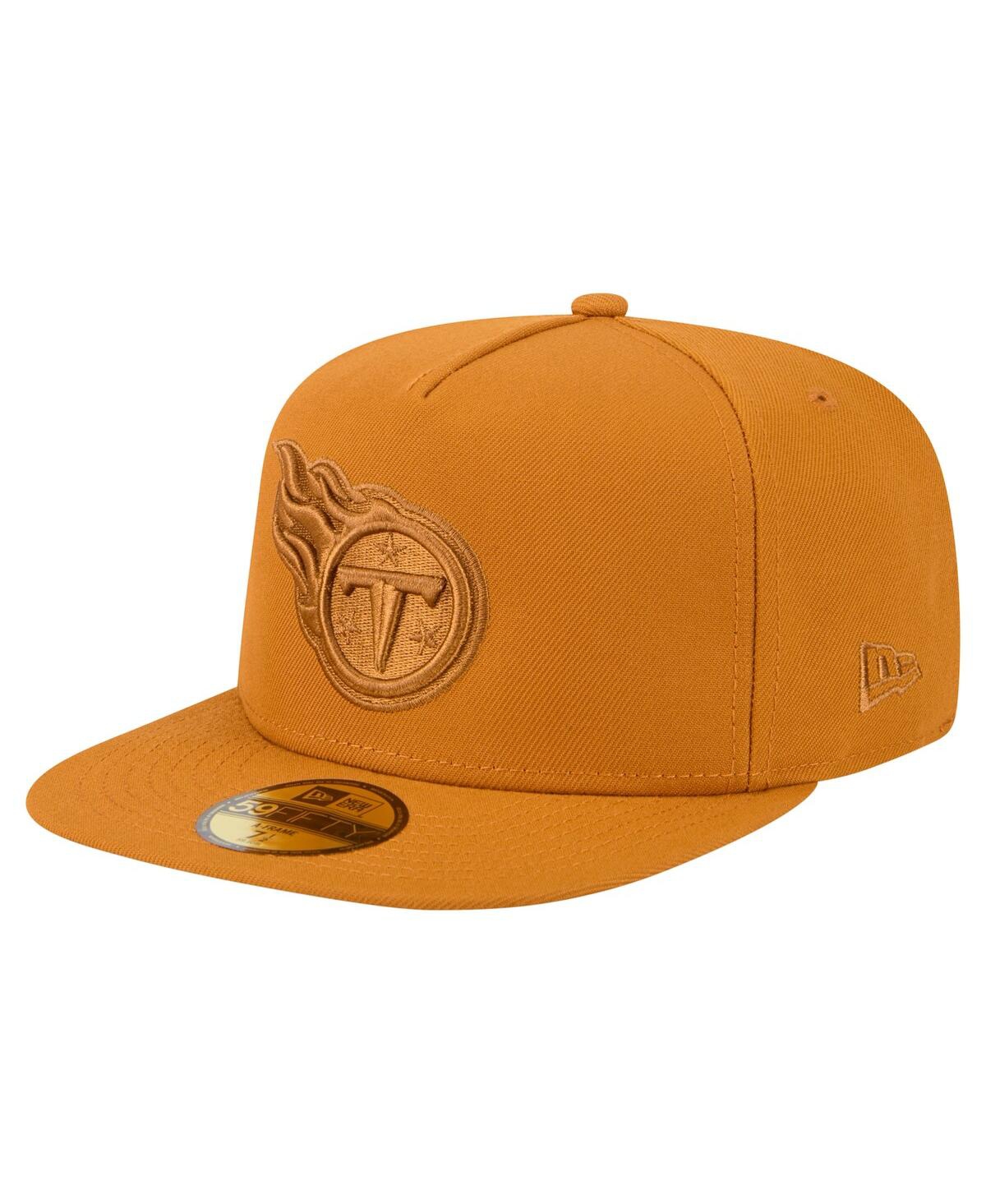 New Era Men'sâ Brown Tennessee Titans Color Pack A-frame 59fifty Fitted Hat In Pattern