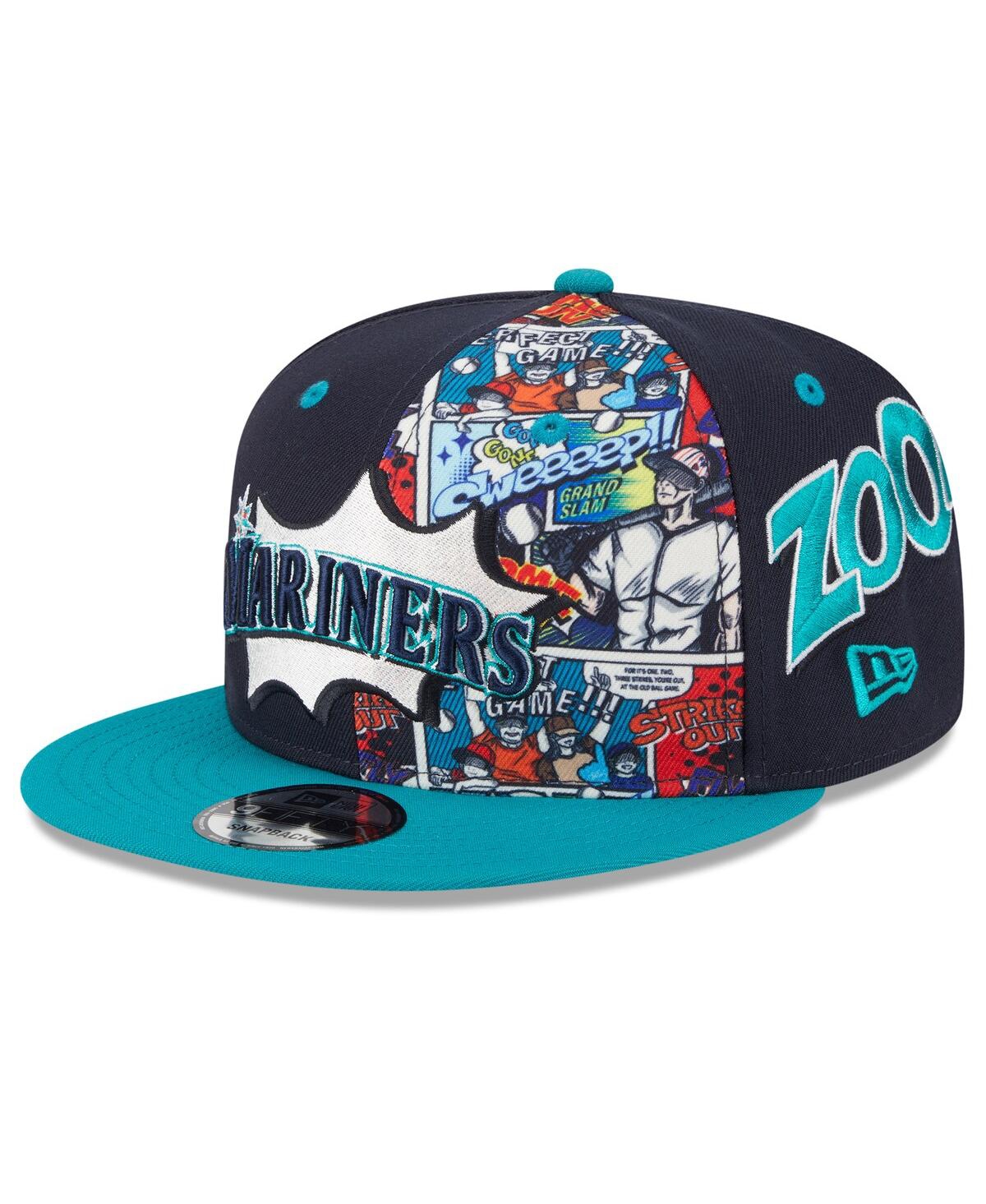 New Era Big Boys And Girls Navy/teal Seattle Mariners 2025 Mlb Diamond Hero Edition 9fifty Snapback Hat In Multi