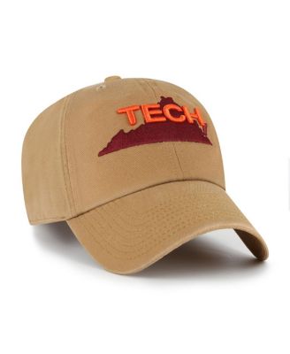 Men's Tan Virginia Tech Hokies Vault Clean Up Adjustable Hat