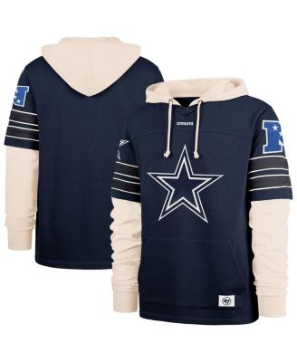 '47 Brand - Men's Navy Dallas Cowboys Split Zone Cornerback Duo Hoodie