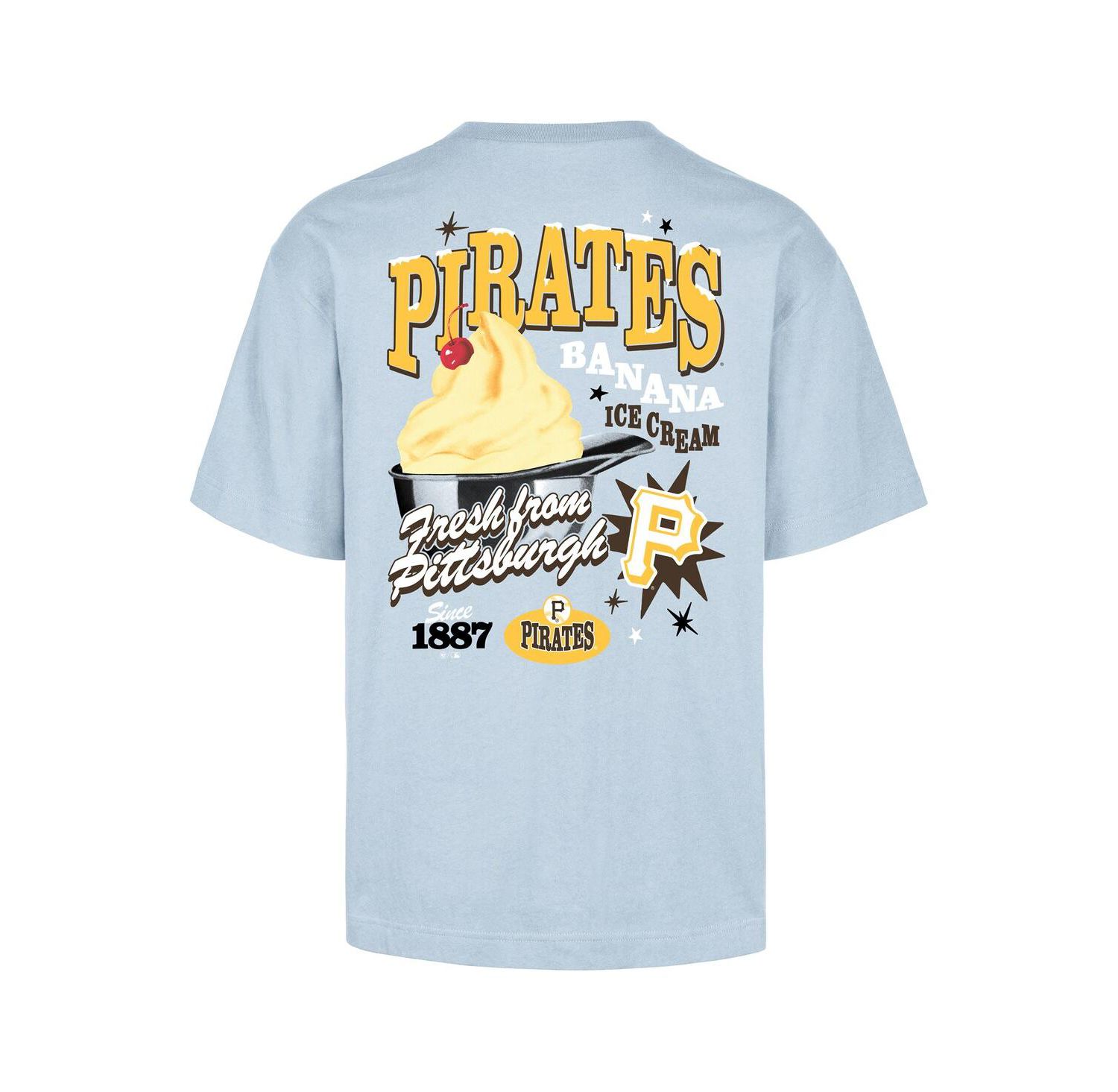 Men's Light Blue Pittsburgh Pirates Ice Cream Parlor Foundation T-Shirt