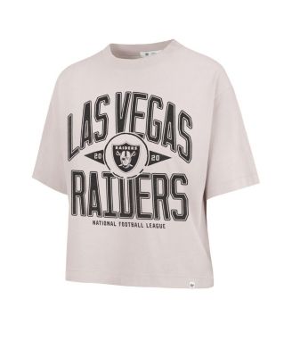 Women's Natural Las Vegas Raiders Cropped Windthrow Ravine T-Shirt