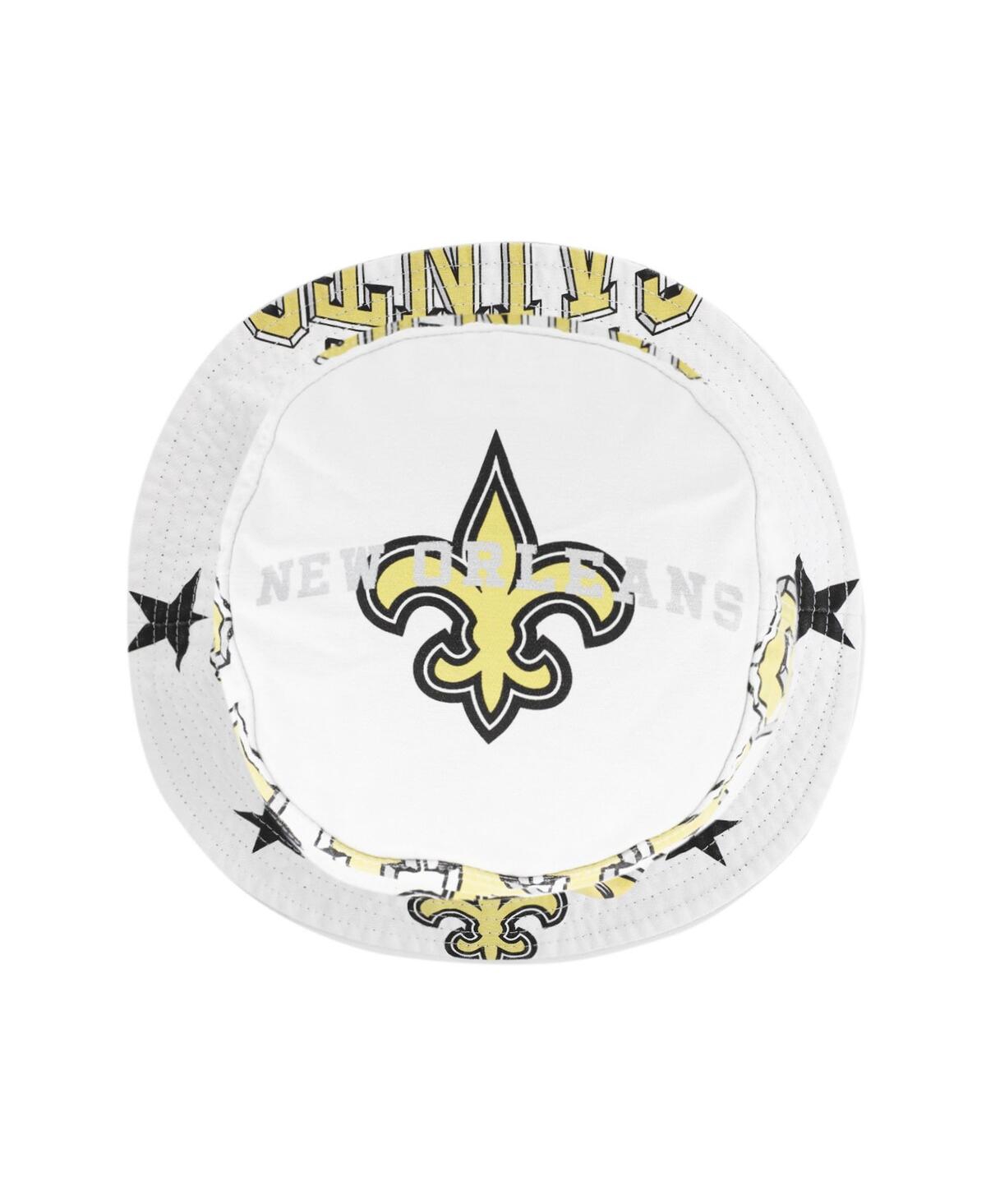 47 Brand Women's White New Orleans Saints Energize Bucket Hat In White