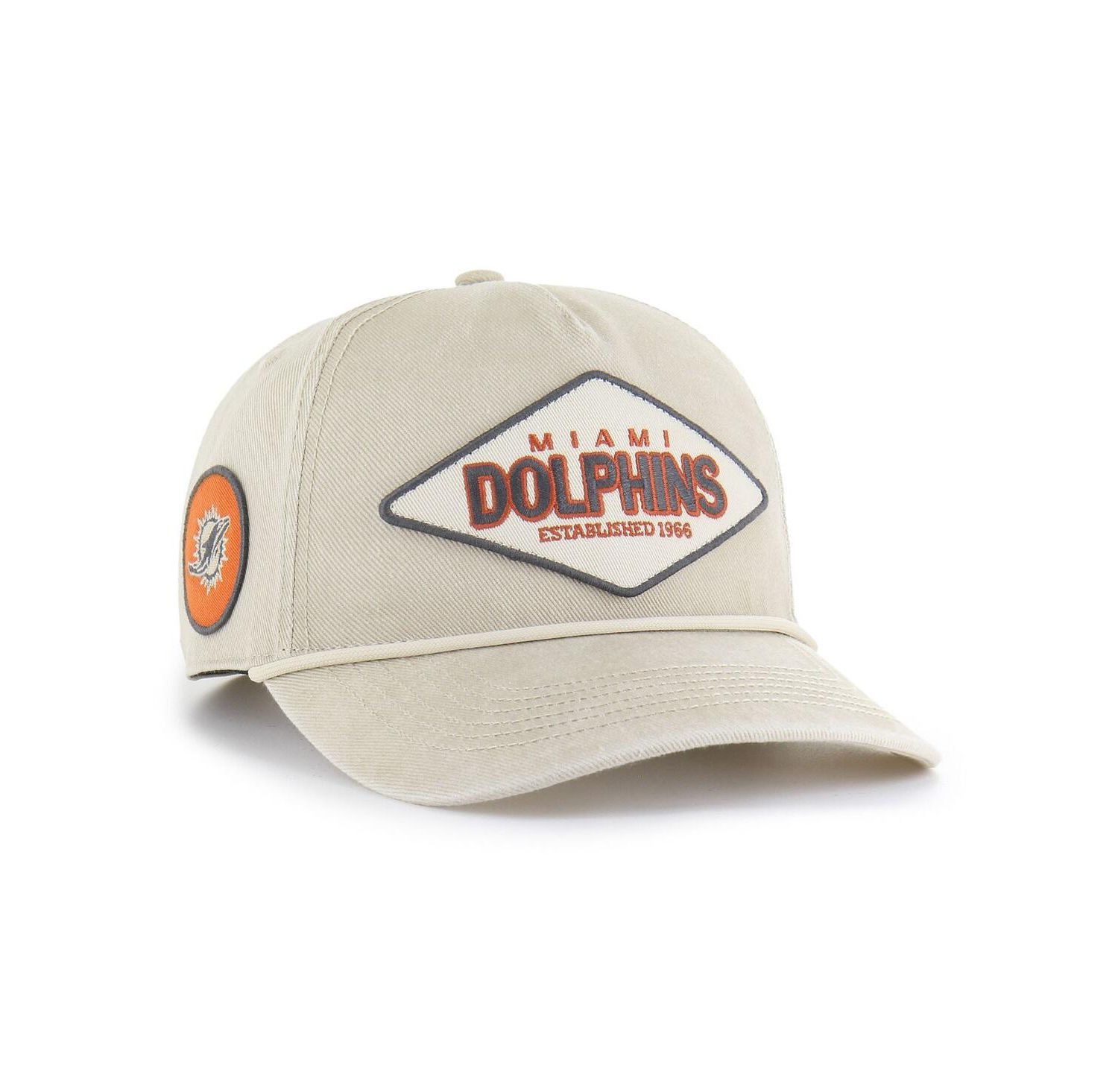 Men's Khaki Miami Dolphins Cairn Hitch Adjustable Hat