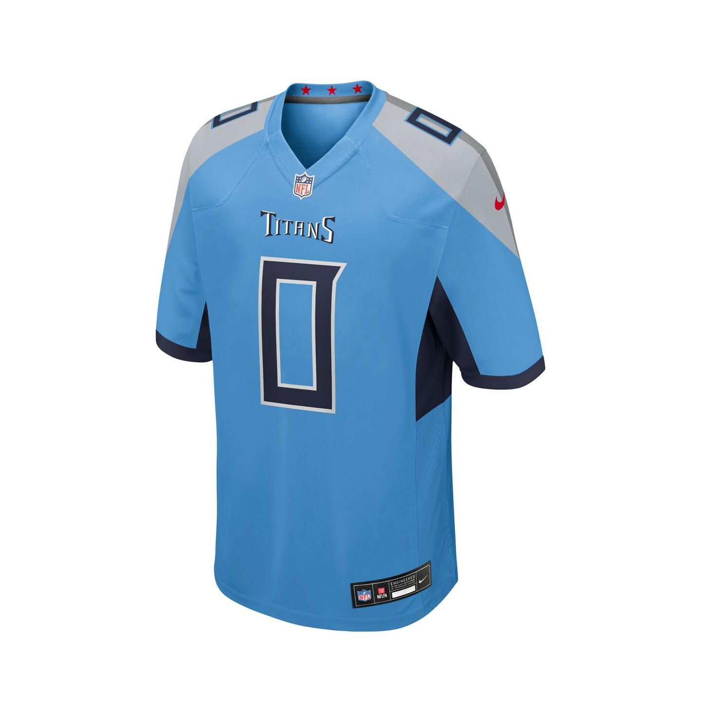 Мужской топ Nike Calvin Ridley Light Blue Tennessee Titans Team Game Jersey — фото 3