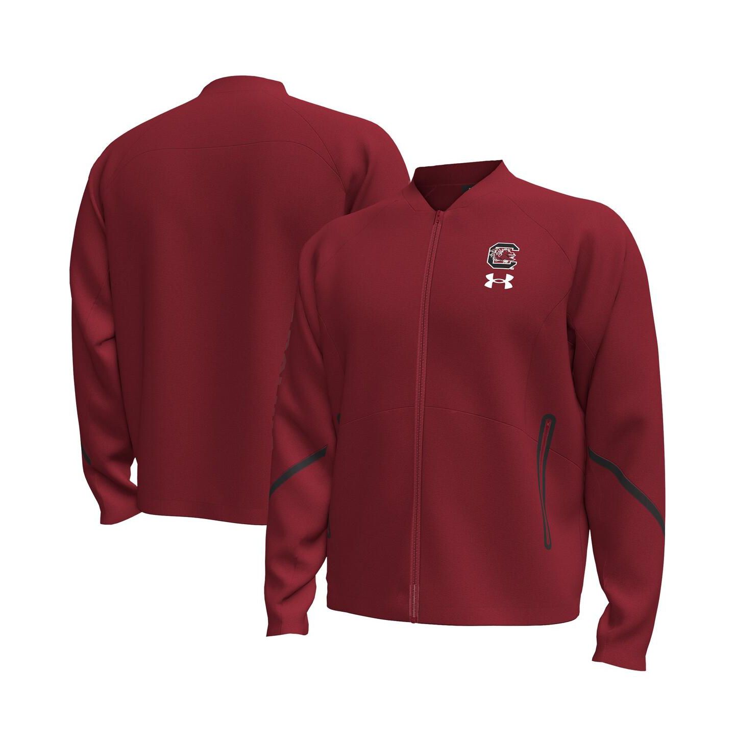 Мужская куртка Under Armour Garnet South Carolina Gamecocks Unstoppable Full-Zip Bomber — фото 1