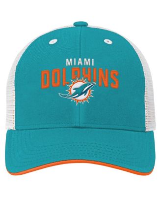 Big Boys and Girls Aqua Miami Dolphins Core Lockup Trucker Adjustable Hat