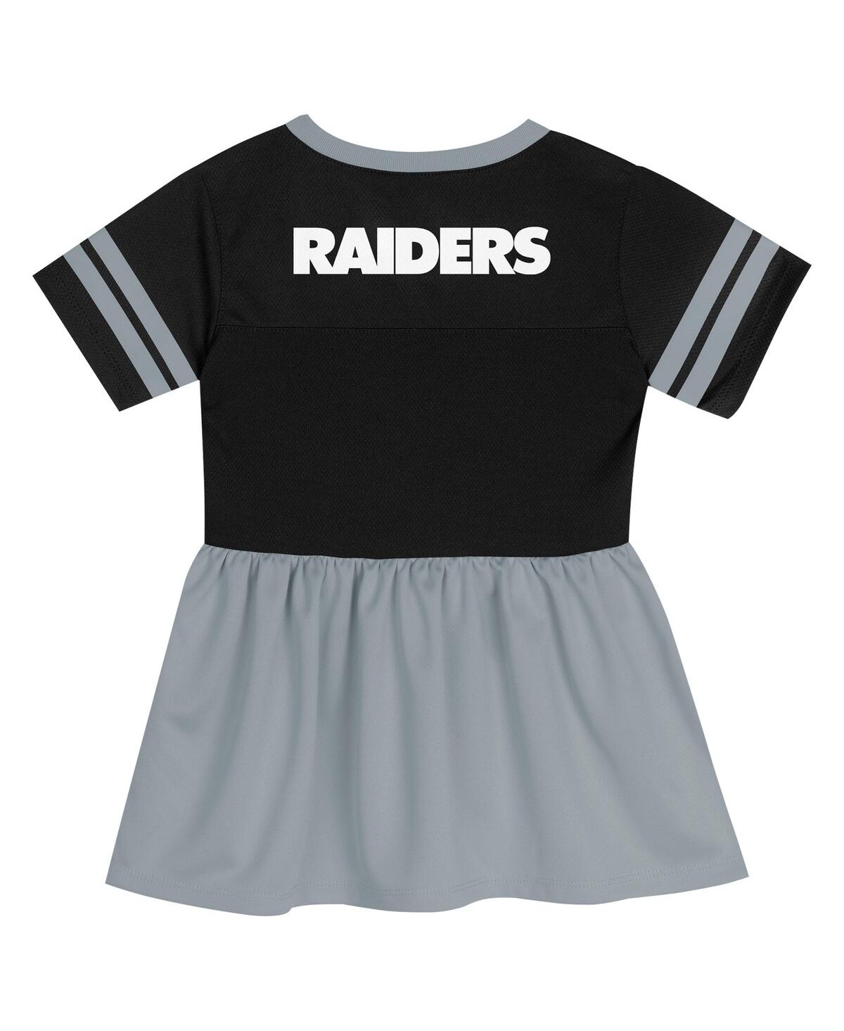 Outerstuff Girls Toddler Black Las Vegas Raiders Stadium Lights Fashion Jersey Dress