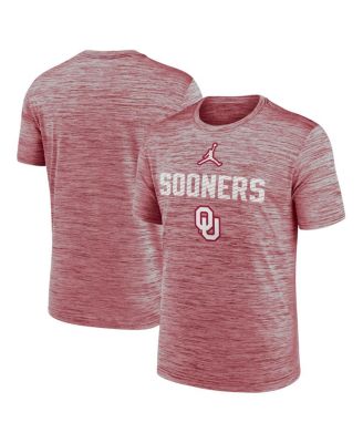 Jordan - Men's Crimson Oklahoma Sooners Campus Slant Velocity Performance T-Shirt