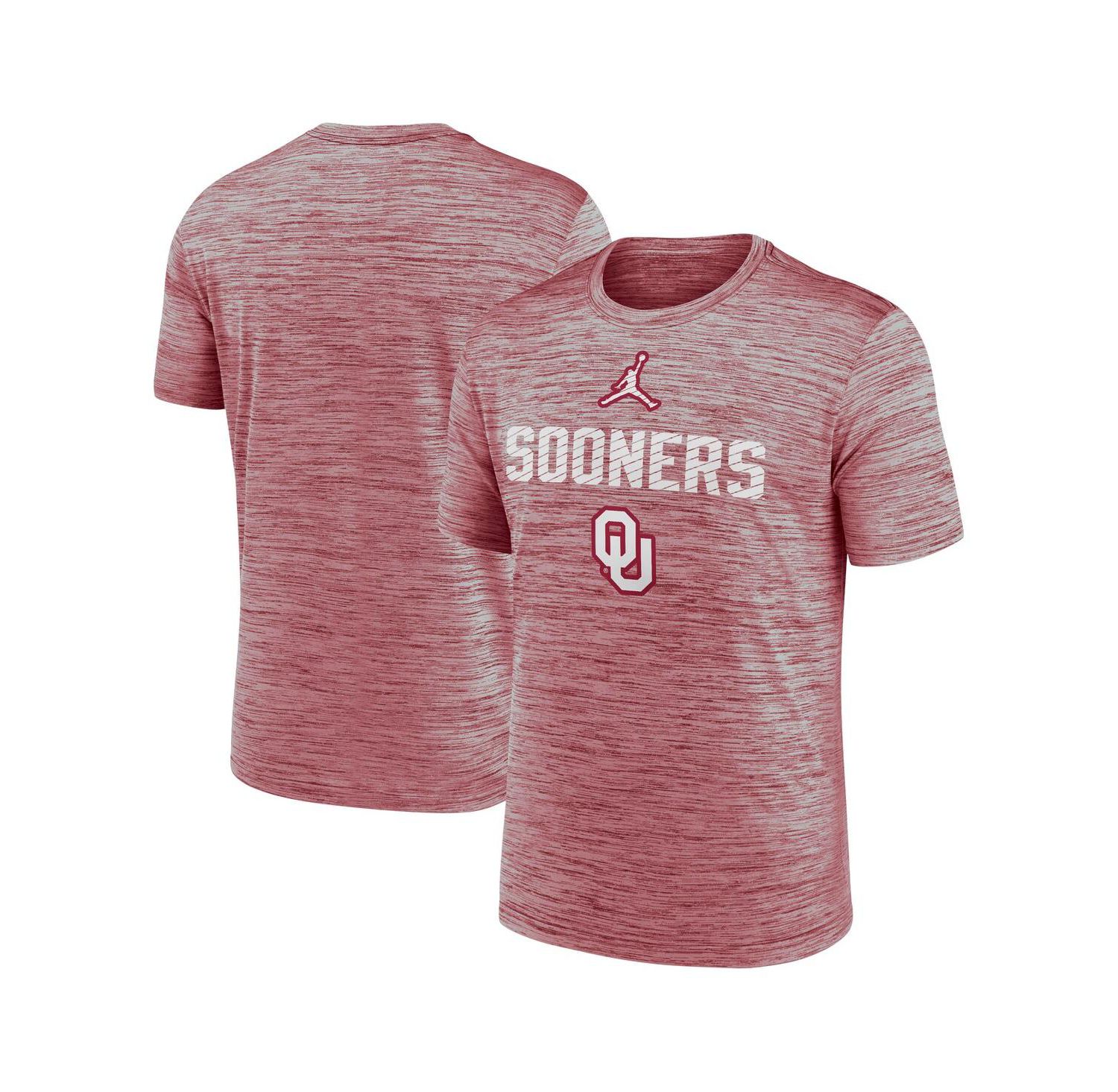 Men's Crimson Oklahoma Sooners Campus Slant Velocity Performance T-Shirt