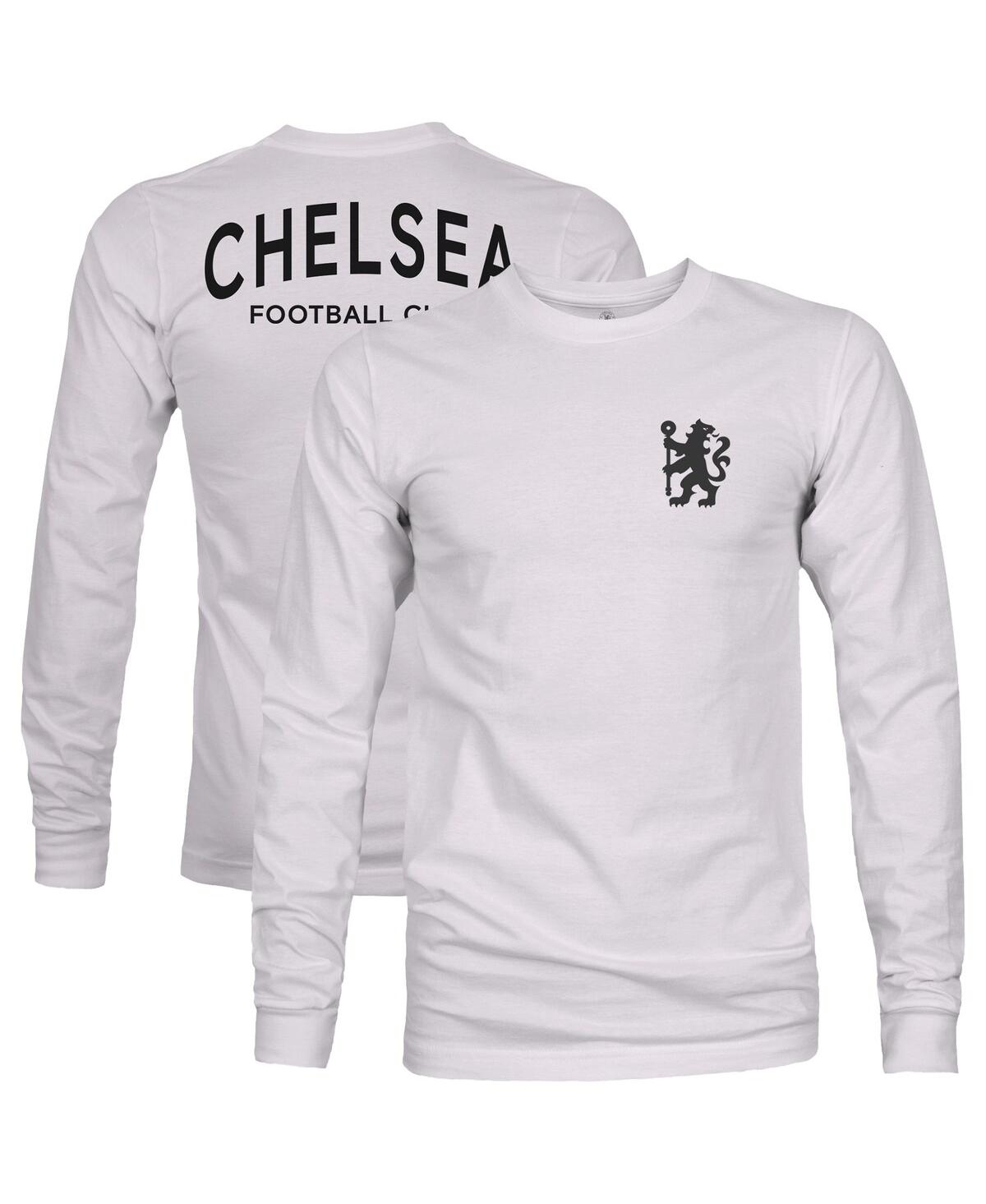 1863fc Men's Gray Chelsea Back Team Arch Long Sleeve T-shirt In White