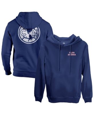 1863FC - Men's Navy Club America Wordmark Fleece Pullover Hoodie
