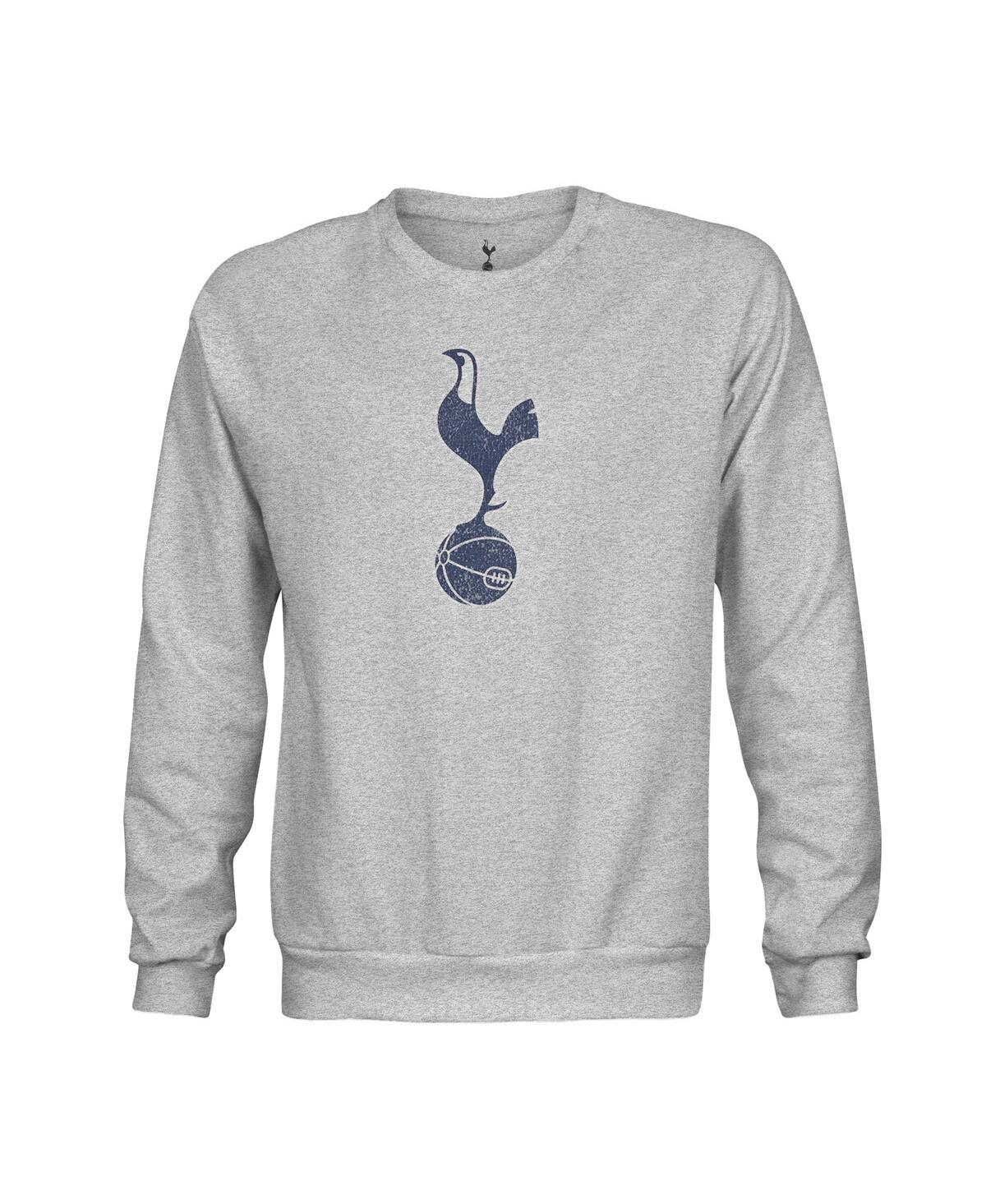 1863fc Men'sâ Heather Gray Tottenham Hotspur Pullover Crewneck Sweatshirt In Gray