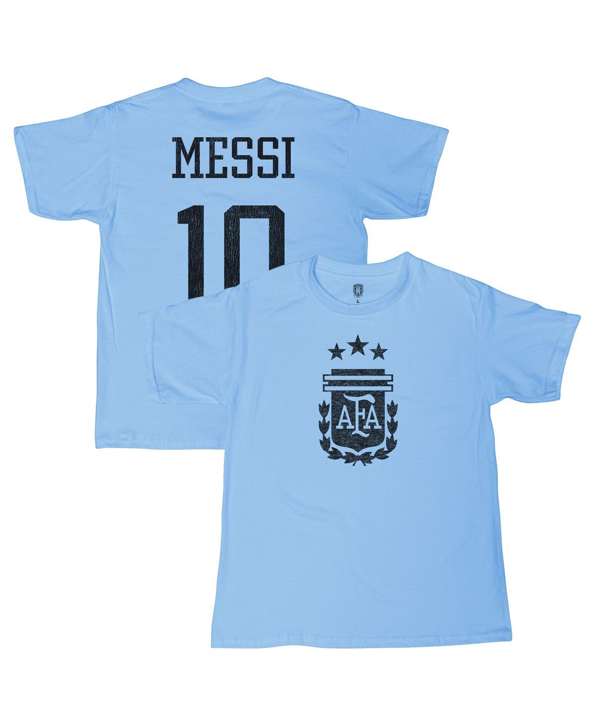 1863fc Big Boys And Girls Lionel Messi Light Blue Argentina National Team Name Number T-shirt In Blue