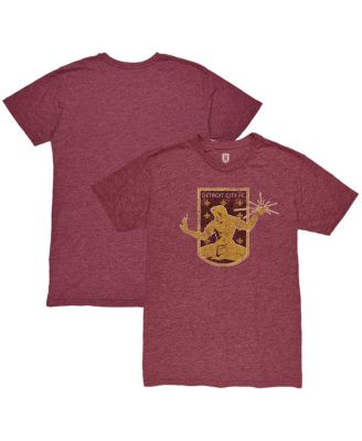 1863FC - Men's Maroon Detroit City FC Color Crest Twisted Tri-Blend Slub T-Shirt