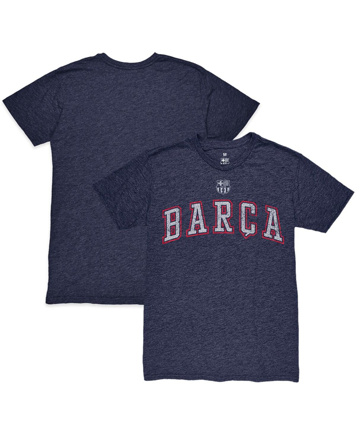 1863fc Men's Heather Navy Barcelona Wordmark Twisted Tri-blend Slub T-shirt In Blue