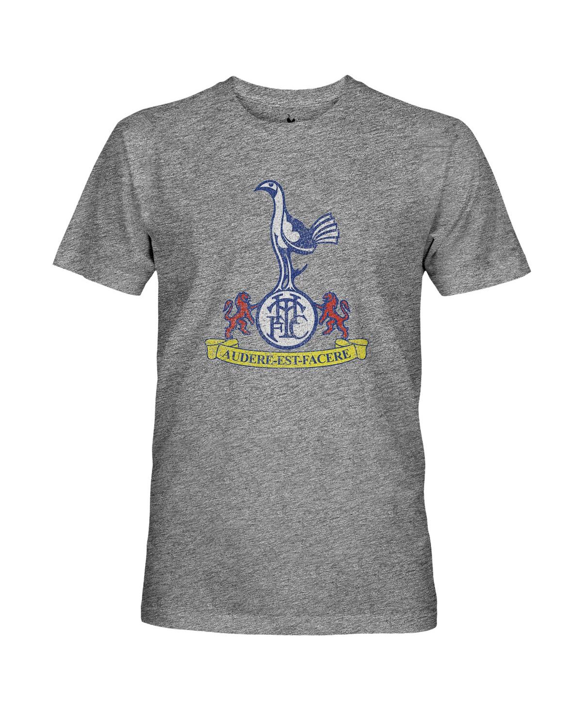 1863fc Men's Heather Gray Tottenham Hotspur Retro Crest Twisted Tri-blend Slub T-shirt In Gray
