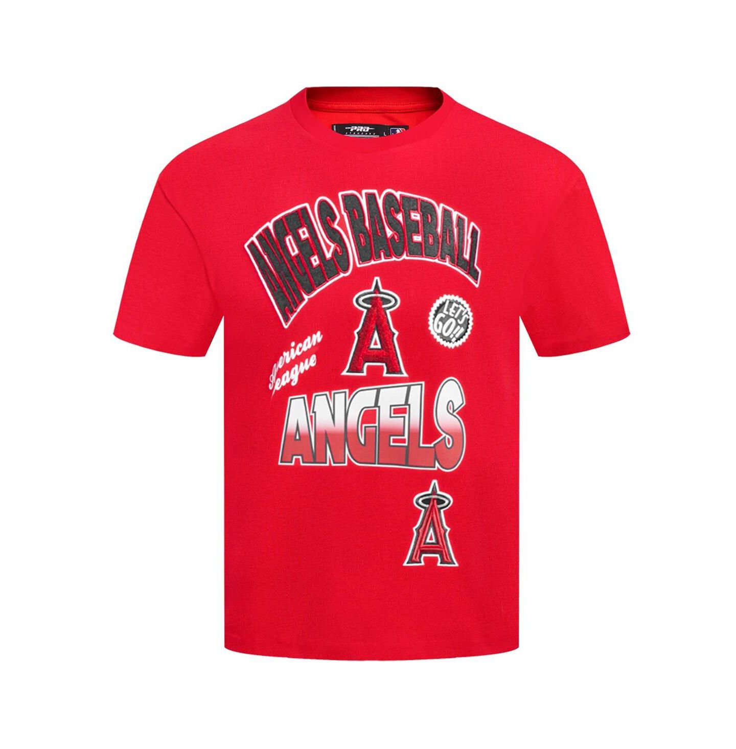 Мужская футболка Pro Standard Red Los Angeles Angels Turn It Up Dropped Shoulder — фото 4