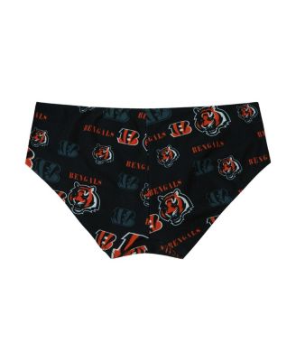 Women's Black Cincinnati Bengals Mosaic Allover Print Knit Panty