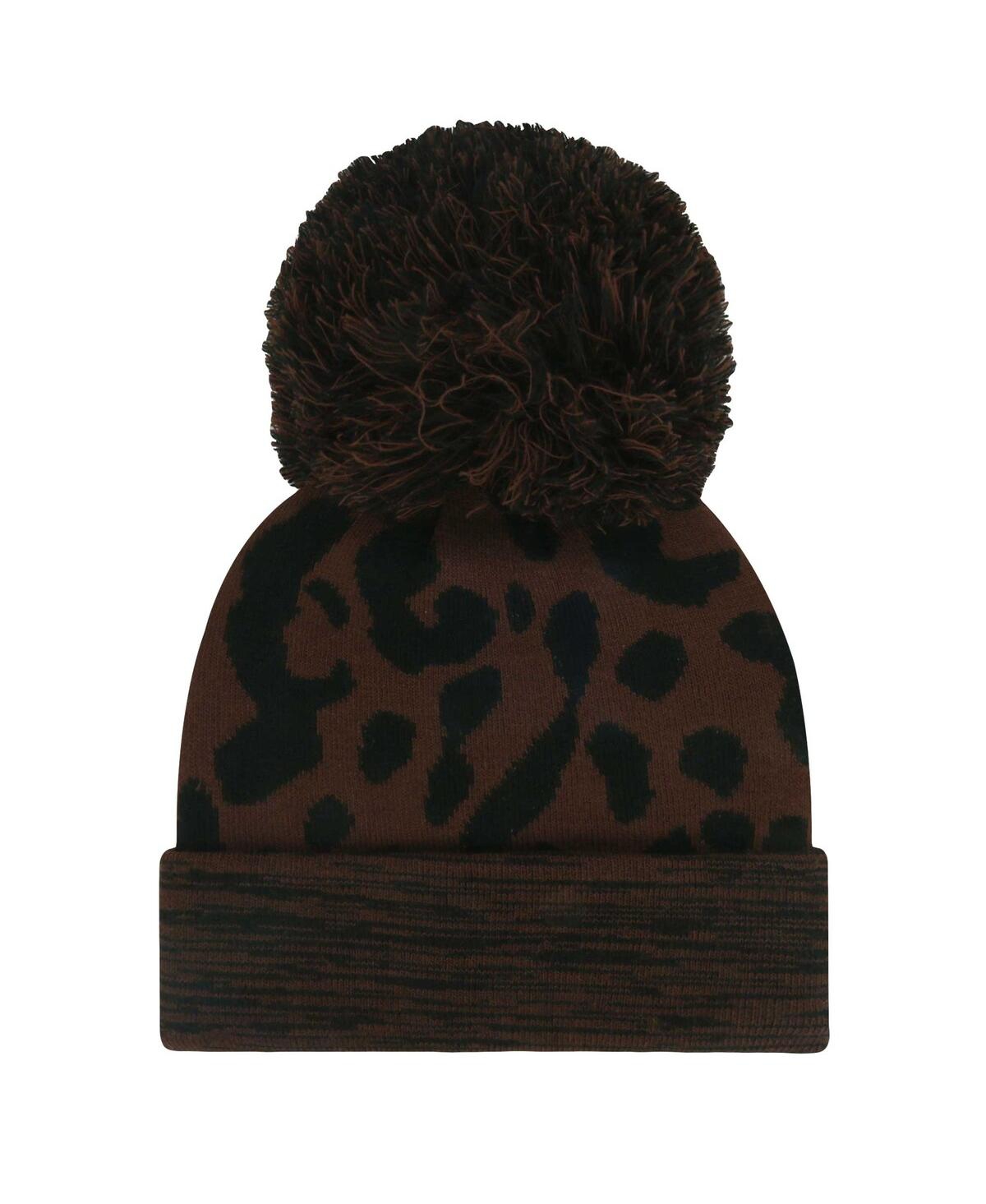 47 Brand Women's Brown Los Angeles Chargers Cacao Cuffed With Pom Knit Hat In Brown