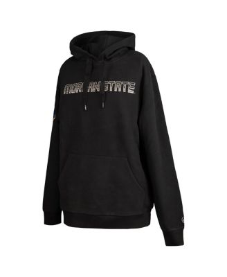 Men's Black Morgan State Bears Puff Print Sliced Pullover Hoodie