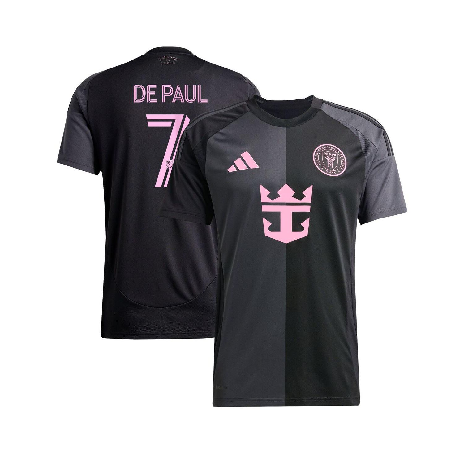 Men's Rodrigo De Paul Black Inter Miami CF 2025 The Fortitude Kit Replica Player Jersey