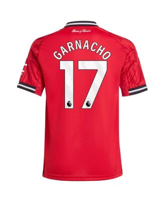 Big Boys and Girls Alejandro Garnacha Red Manchester United Home 2025/26 Replica Player Jersey