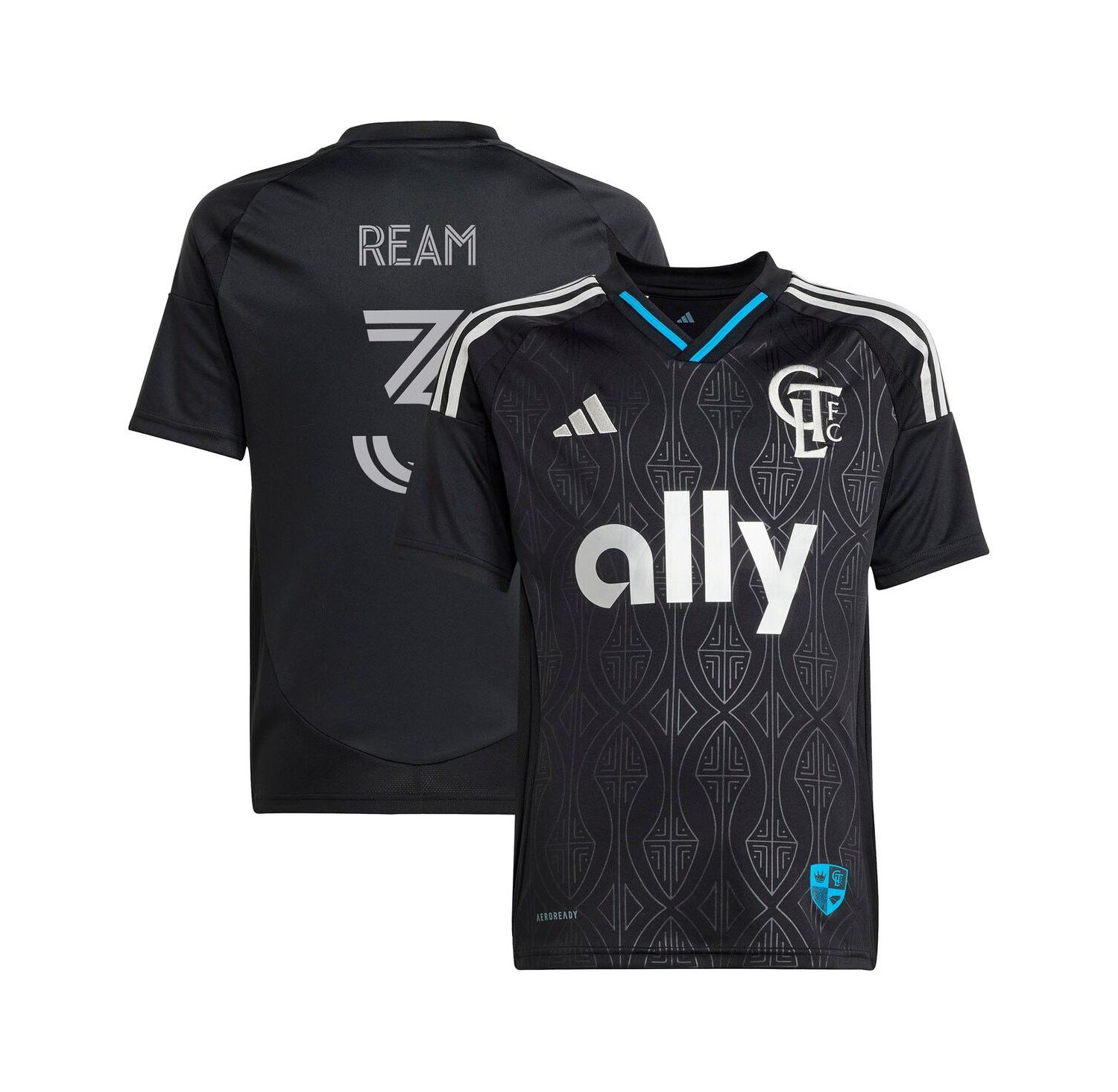 Big Boys and Girls Tim Ream Black Charlotte FC 2025 Fortress Kit Replica Player Jersey
