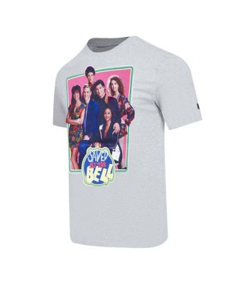 Men's Heather Gray Saved by the Bell Cast Photo T-Shirt