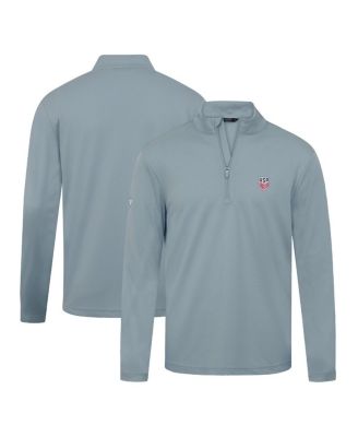 LevelWear - Men's Gray USMNT Heron Quarter-Zip Pullover Top