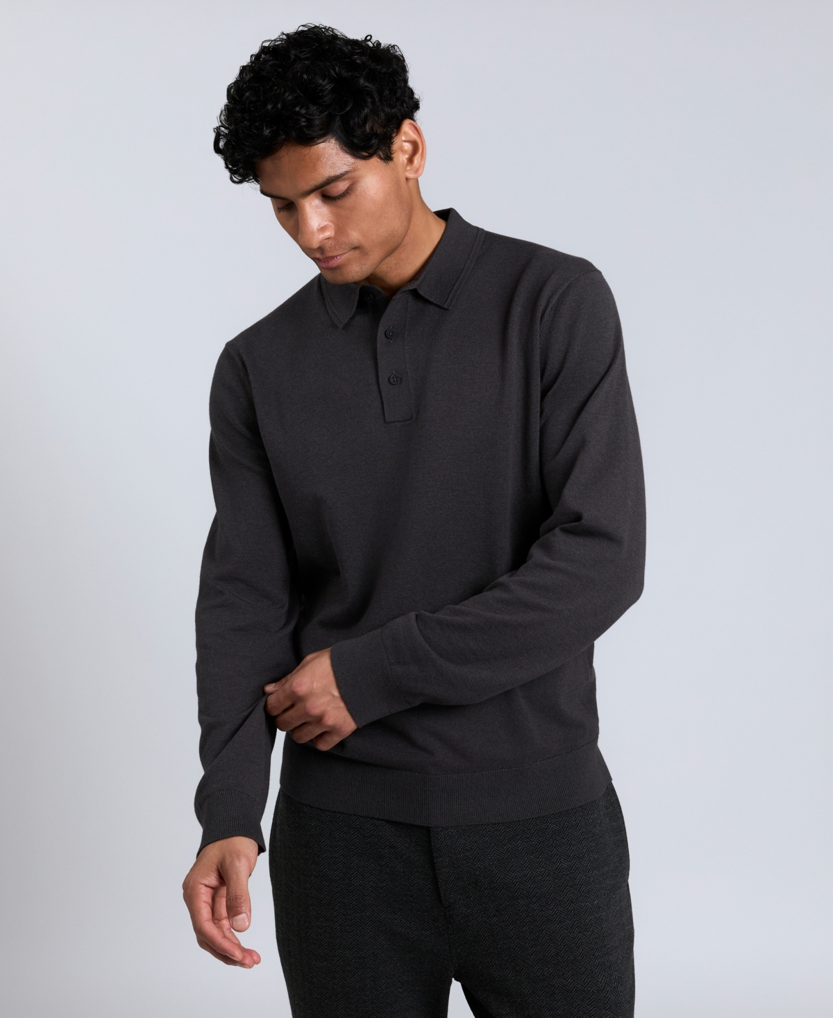 Kenneth Cole Men's Long Sleeve Polo Sweater