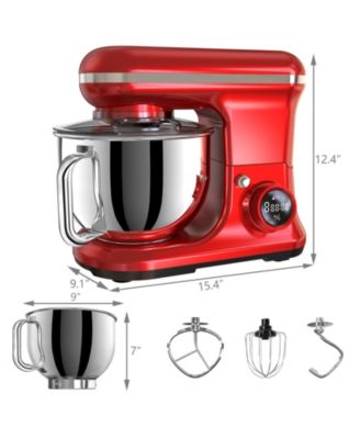 5.3 Qt Digital Display Stand Mixer 8 Speed with Egg Whisk, Dough Hook & Flat Beater