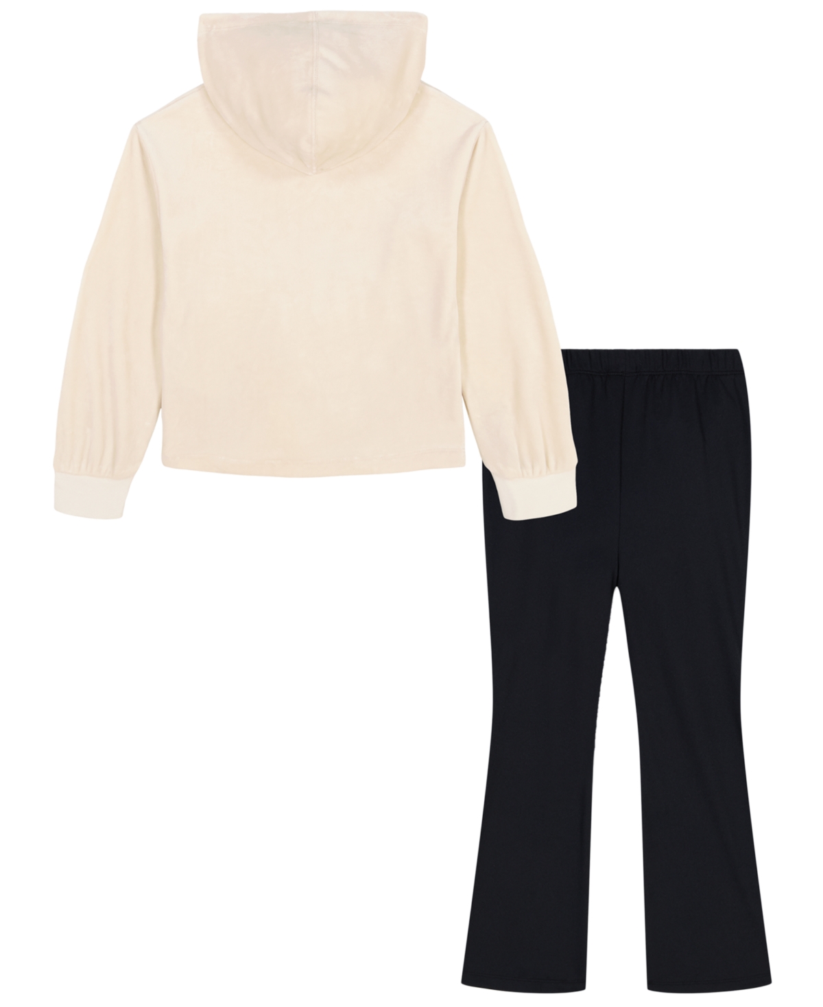 Under Armour Toddler And Little Girls 2-piece Velour Hoodie And Flare Pants Set In Neutral