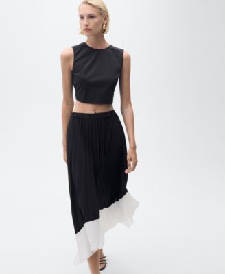 Women's Pleated Asymmetric Skirt