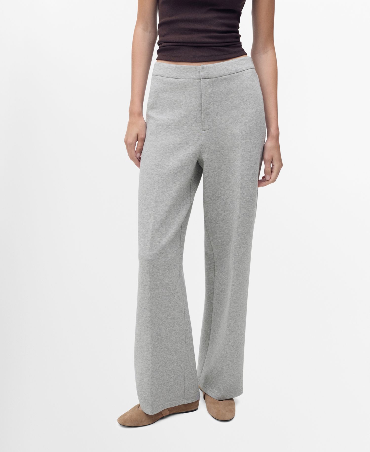 Women's Elastic Waist Straight-Fit Pants
