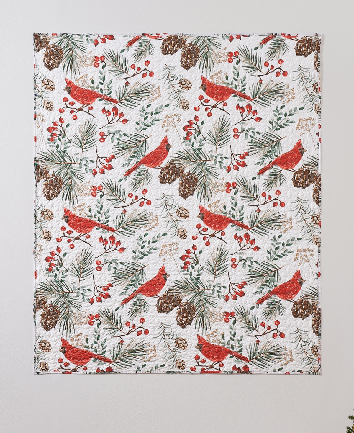 Greenland Home Fashions Cardinal Plaid Winter Wonderland Reversible Throw, 50" X 60" In Multi