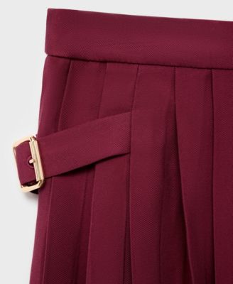 Women's Buckles Pleated Skirt