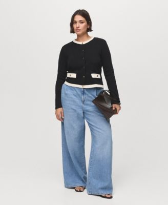 Women's Contrasting Cotton Cardigan