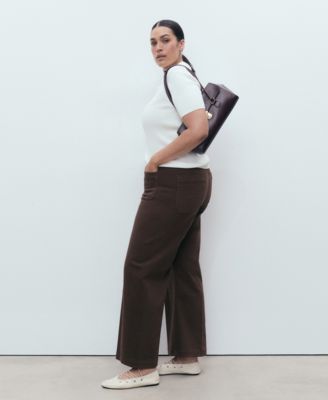 Women's Pockets Wide Leg Jeans